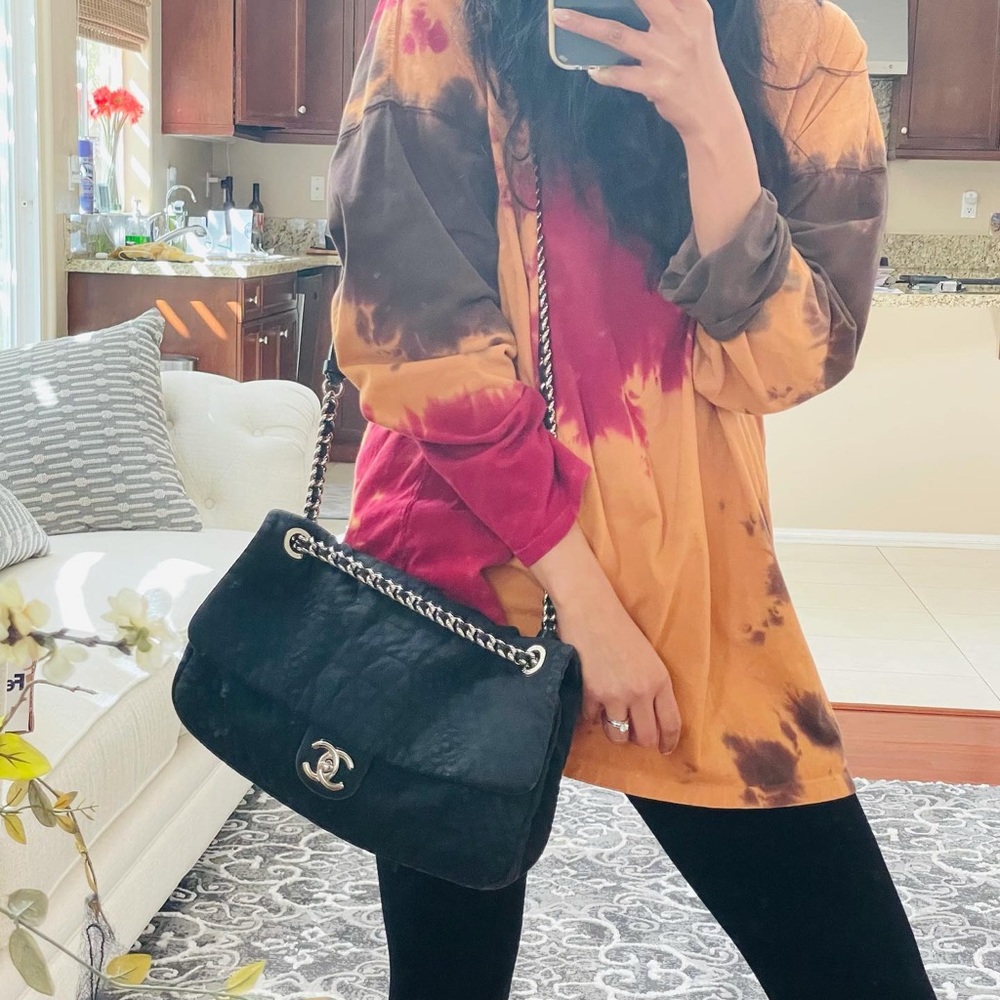 SOLD Chanel Camelia Denim Black Bag - Picture 16 of 17